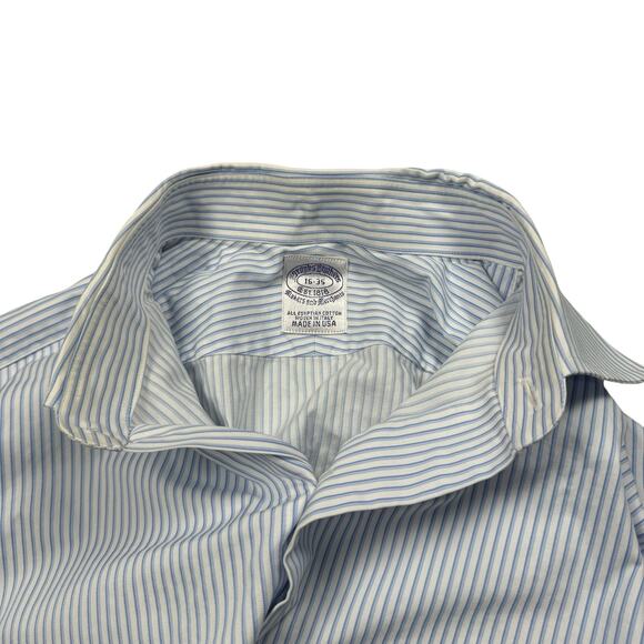 Brooks Brothers Egyptian Vintage 16/35 Men's Button Down Pinstripe Long Sleeve - Picture 7 of 8